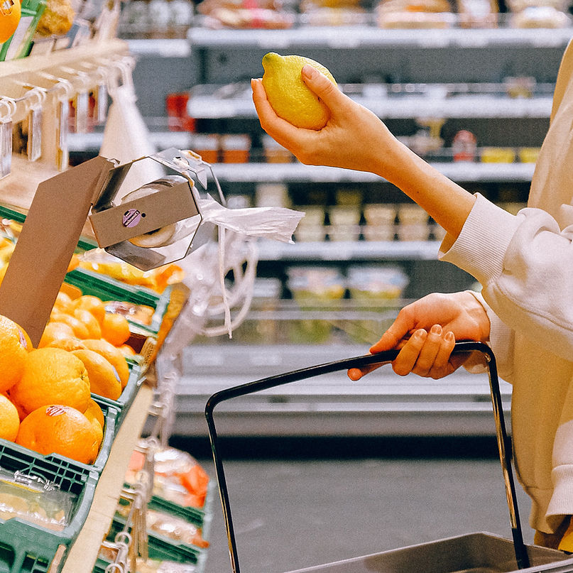 Woman holding lemon